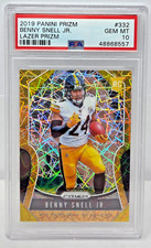 2019 Prizm LAZER REFRACTOR - BENNY SNELL Rookie RC Card PSA 10 GEM MINT. rookie card picture