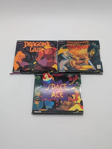 Philips CD-i Game Lot Dragon’s Lair 1 & 2 + Space Ace (Pre-owned) Don Bluth Game