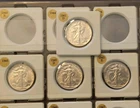 Vintage Eagle Album Walking Liberty Half Dollar Lot 1941 D 1945 P D S Silver BU