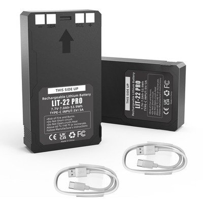 2-Pack Rechargeable LIT-22 Battery For Trail Camera Flex-M Flex G-36 Flex-S New