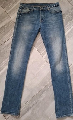 7 For All Mankind Herren Chad Jeans 33W 33L Blau Straight Fit Made In Italy Denim