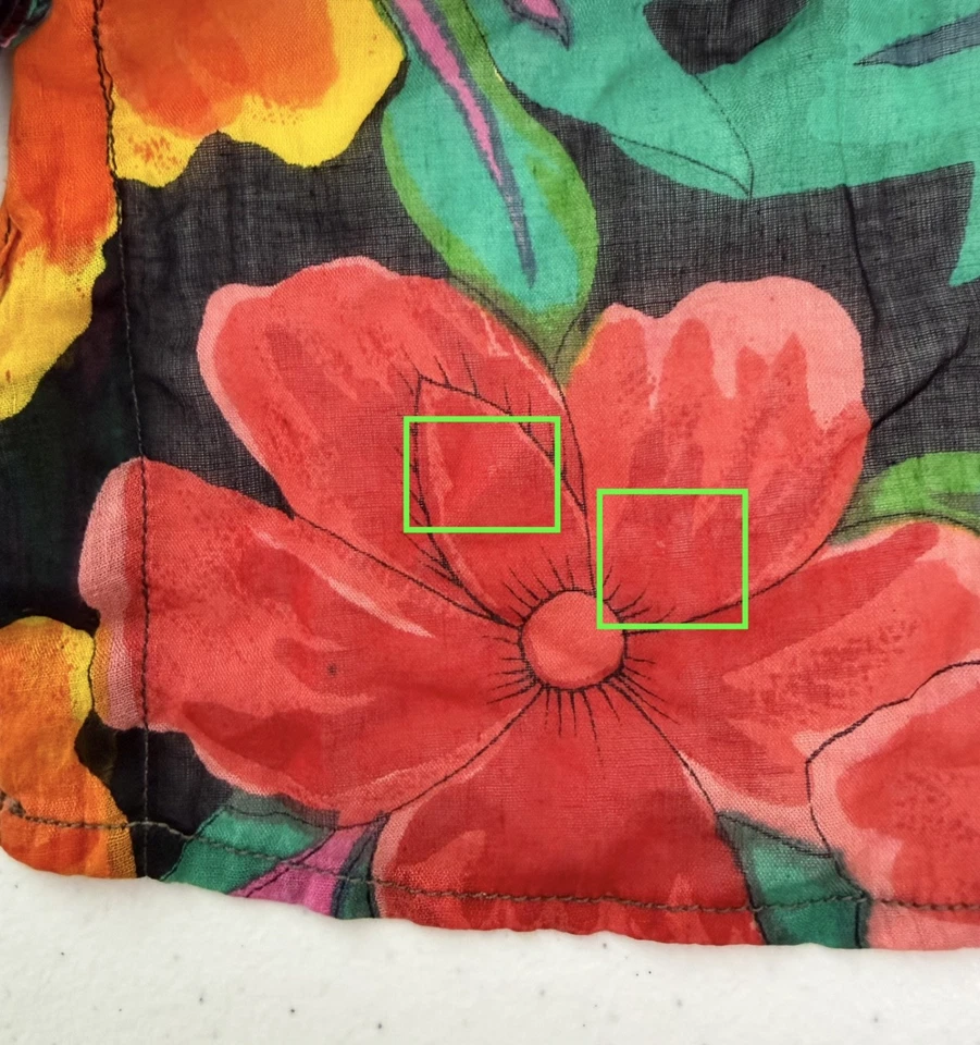 Camisa havaiana vintage feminina pequena oversized algodão transparente chiffon tropical anos 90 - Imagem 4 de 4