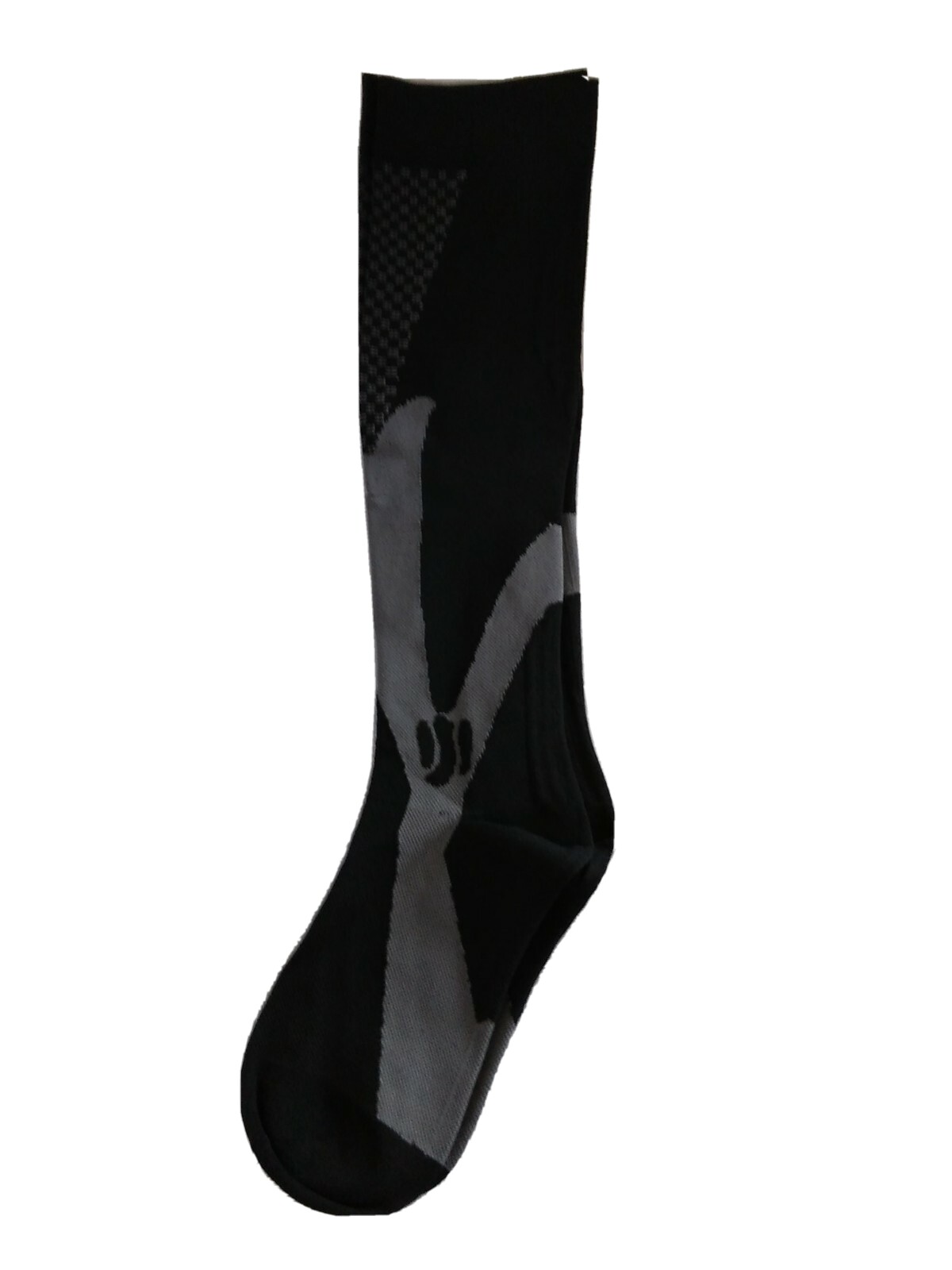 Compression Socks, Black Gray, Size L/XL Unisex New-image