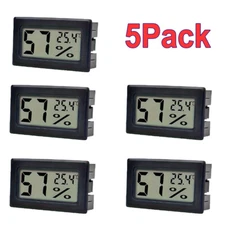5 Pack Mini Digital Thermometer Hygrometer Meters Gauge Indoor Centigrade(° C)