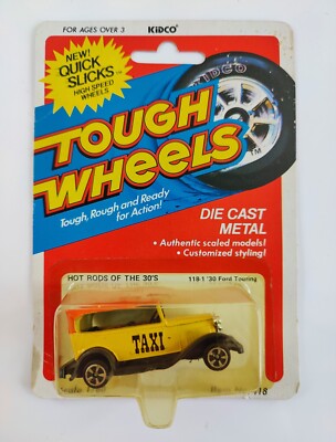 Vintage Kidco 1981 Tough Wheels Hot Rods Of The 30's, 30 Ford Touring, On Card  