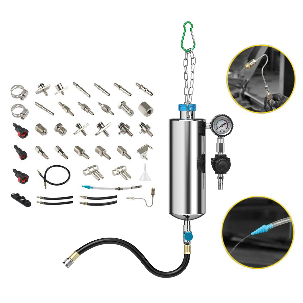 Fuel Injector Cleaner Kit Non-Dismantle Fuel System Cleaning Tool for Petrol Car