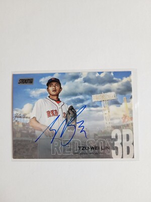 TZU-WEI LIN 2018 TOPPS STADIUM CLUB BLACK AUTO #19/25 ROOKIE RC