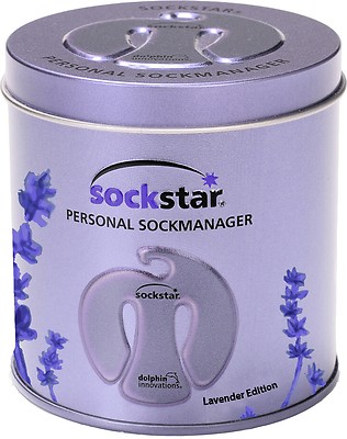 SOCKSTAR SOCKENKLAMMERN Lavendel Edition Präsentdose = 20 Stück mit Lavendelduft