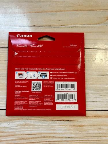 Canon Fotopapier Plus Glossy II 5x5" 20 Blatt PP-301 1,6 Mil 70 Lbs Tintenstrahl - Bild 2 von 4