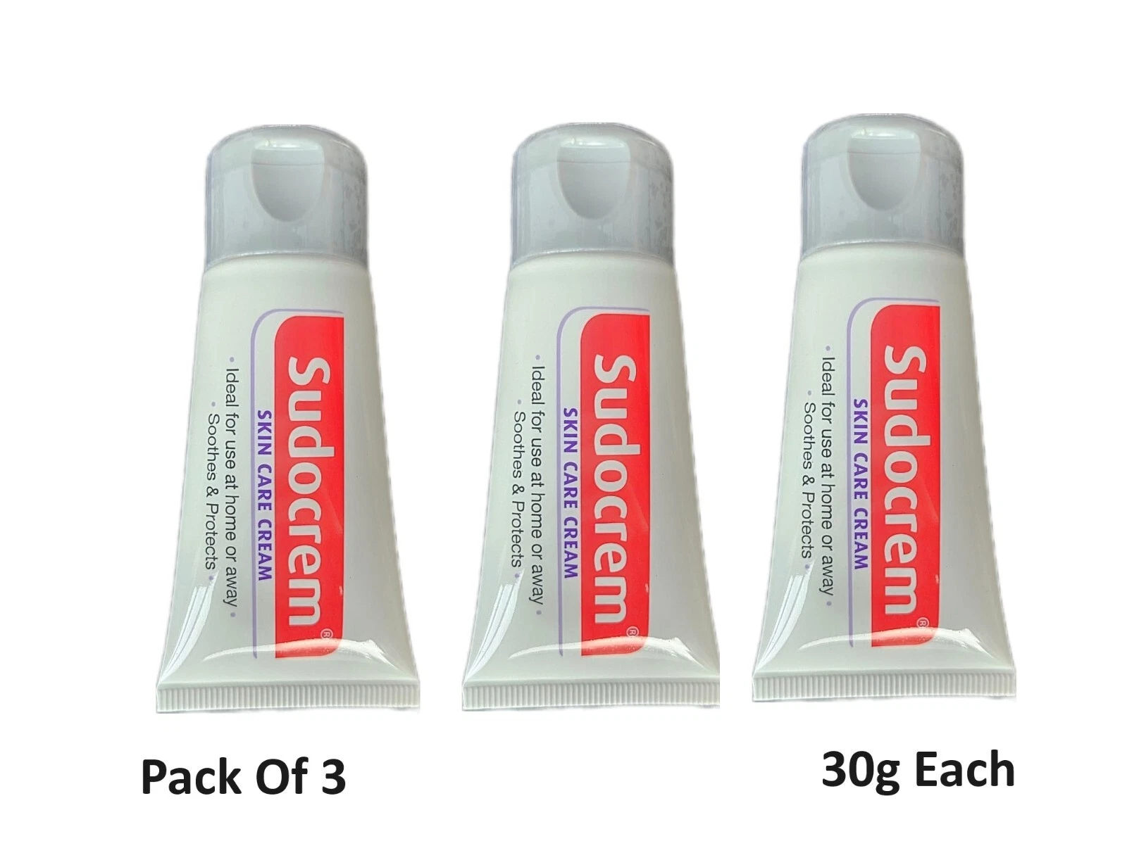 3 X Sudocrem Skincare Healing Cream Nappy Rash 30g each