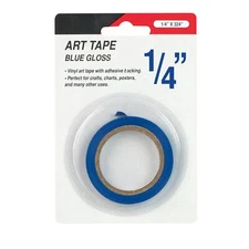 CoscoProducts Cosco Art and Drafting Tape, Blue Gloss, 1/4" x 324" (098076)