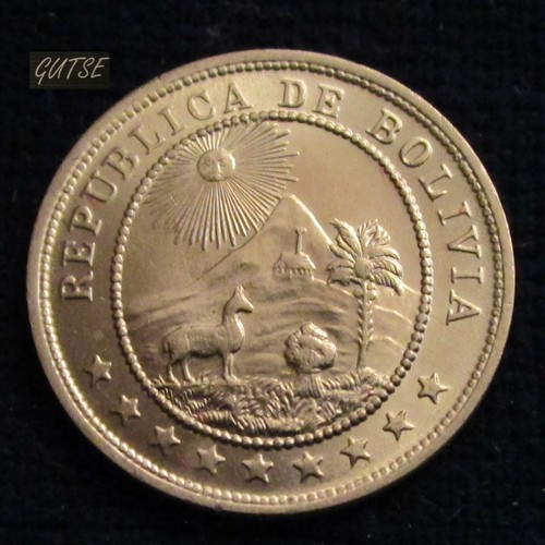 Gutse Bolivie, 10 Centimes 1936, Alpaga, Sans Circulaire - 第 1/2 張圖片