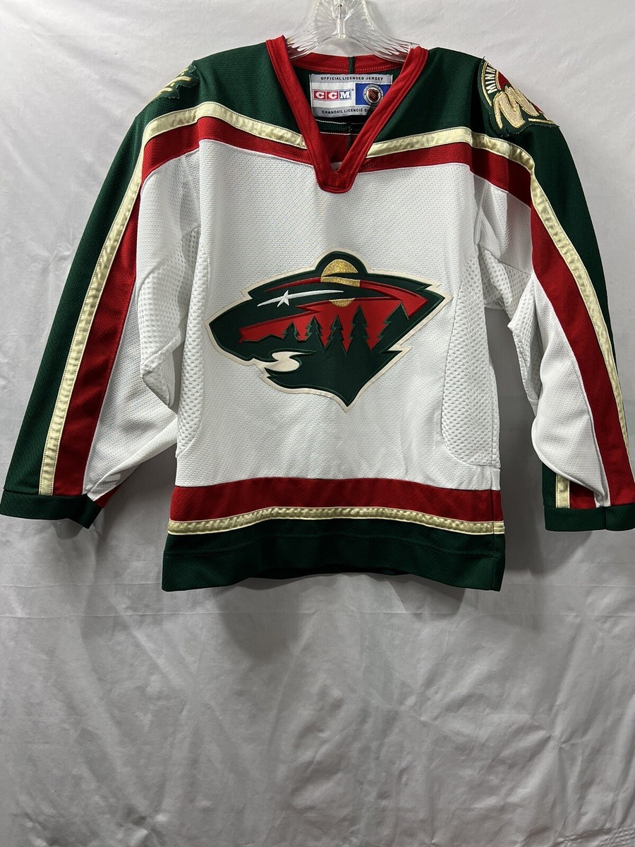 CCM Minnesota Wild Official NHL White Jersey Men's Small Air-Knit