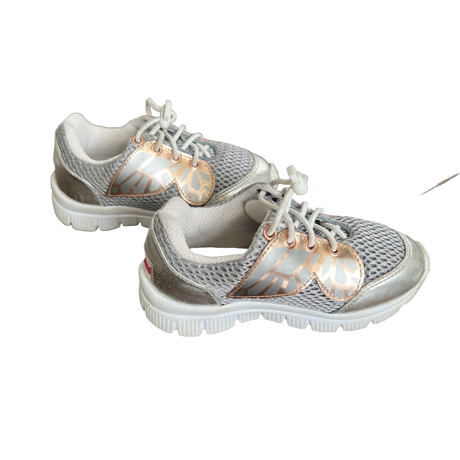Sophia Webster Mini Size 25 Silver Rose Gold Toddler Girl Chiara Sneaker