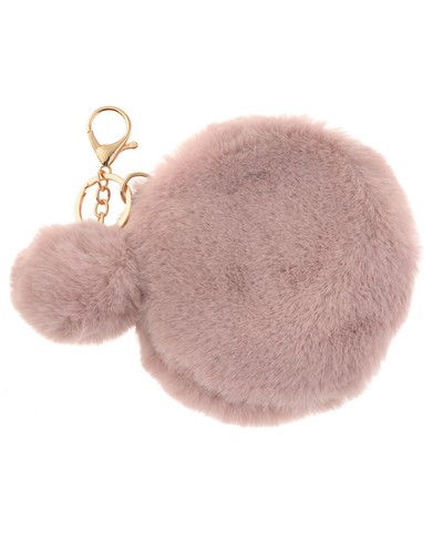 Mujer Niña Piel Esponjosa Pequeña Mini Cartera de Moneda Bolso de Maquillaje con Pompom Adjunto Reino Unido - Imagen 22 de 25