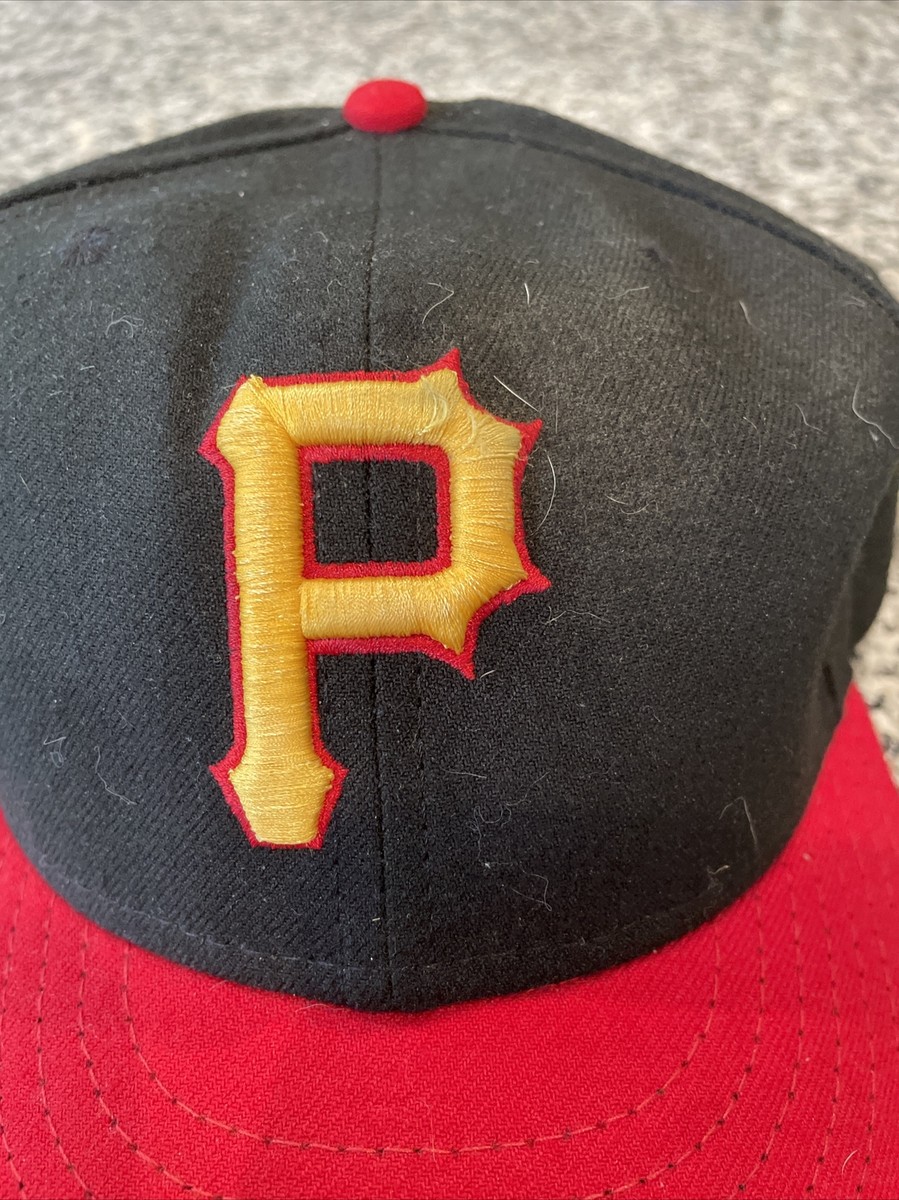 Red Bill New Era 5950 Pittsburgh Pirates Cap Hat 7 1/2 Made
