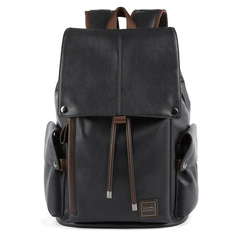 Leather school top bag for boy