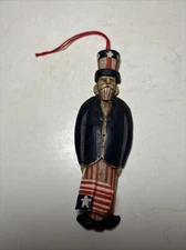 Midwest Imports  Ornament Uncle Sam Holding Flag