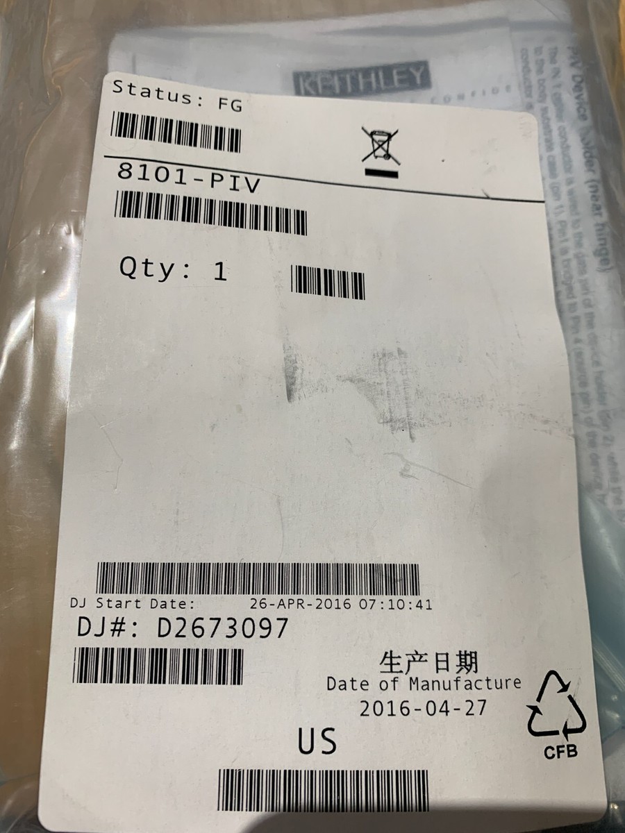 NEW Keithley Model 8101-PIV Pulse I-V Test Fixture for SMU NEW Keithley Model 8101-PIV Pulse I-V Test Fixture for SMU