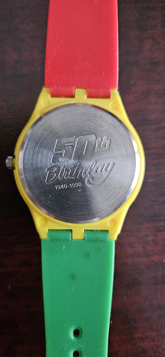 m&m's 時計 M&M 50th Birthday Watch 35mm Japanese Quartz 1990- Works: Battery