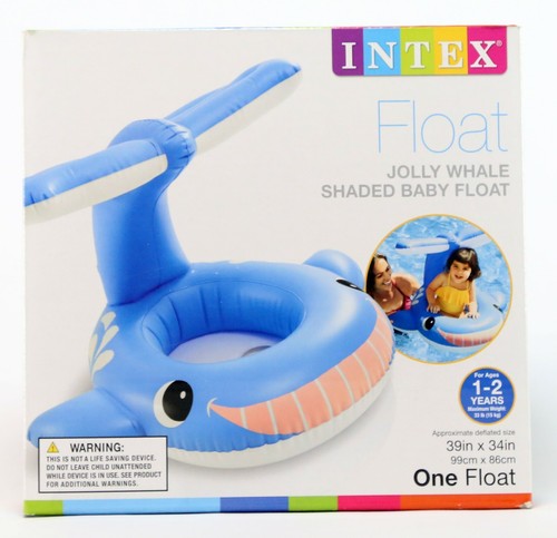 NIB Intex Jolly Whale Shaded Inflatable Baby Float, Blue, Ages 1-2 years - Picture 2 of 4