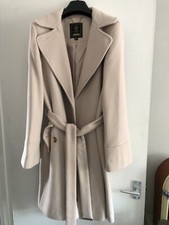 Lipsy Pink Ribbed Wrap Coat Size Uk 14 Rrp £110 Dh009 Qq 10