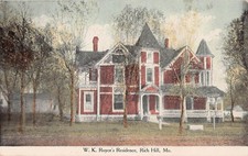 Rich Hill MO Missouri W. K. Royce Residence Mansion Early 1900s Vtg Postcard A34