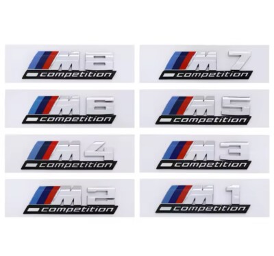 For BMW M1 M2 M3 M4 M5 M6 M7 M8 Competition 3D Emblem Rear Trunk Badge M Sticker