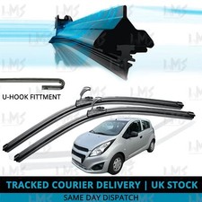 For Chevrolet Spark 2010-16 Front Windscreen 22" 15" Flat Aero Wiper Blades Set