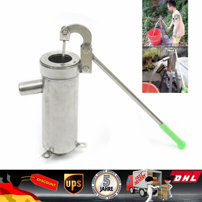 Hand Well Pump Manual Deep Water Pump Stainless Steel Handheld Press Suction DE