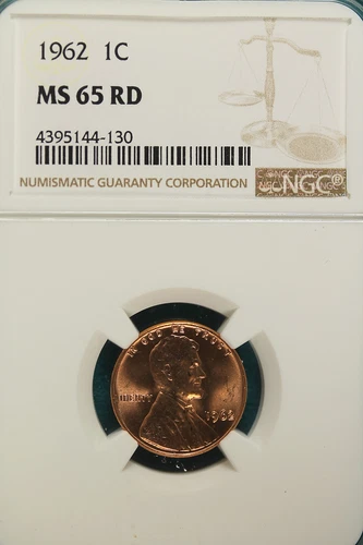 1962-P NGC MS65 RED Lincoln Memorial Cent!!! #A5883