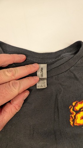 Preston Playz 20M Merch T Shirt Graphic Flame Short Sleeve Large Black YouTube - Picture 2 of 3