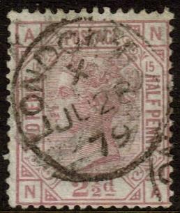 QV SG141 21/2d ROSY MAUVE PLATE 15 - Picture 1 of 1