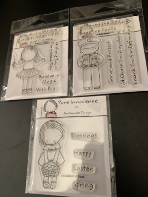 3 new My Favorite Things Pure Innocence clear stamps all different | eBay