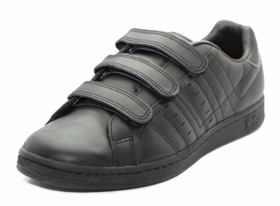 lonsdale black leather trainers