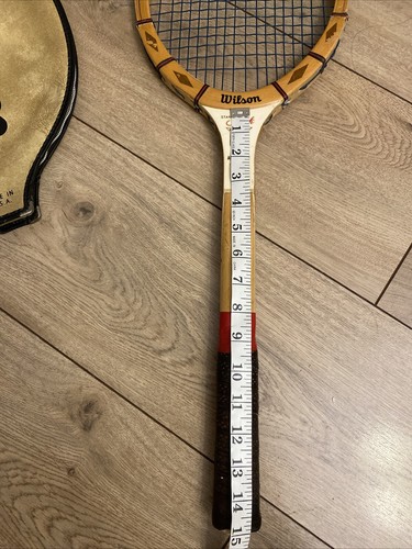 Wilson Stan Smith Autograph Medium Wood Tennisschläger Vintage USA 1972 - Bild 9 von 11