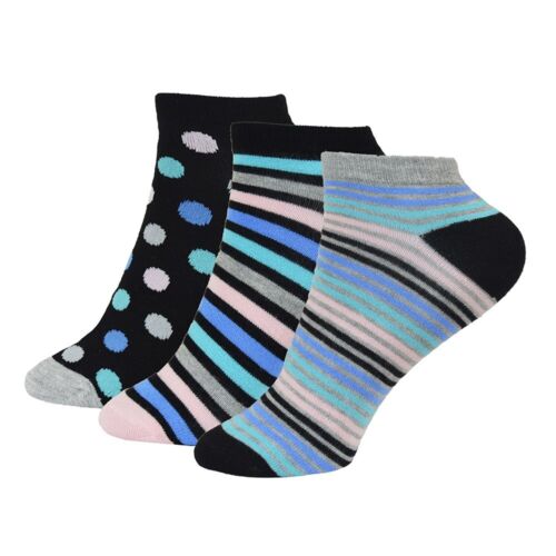 Ladies Bamboo Trainer Socks Size 4-8 Low Cut Womens Soft Patterned Ankle Liners - Picture 4 of 23