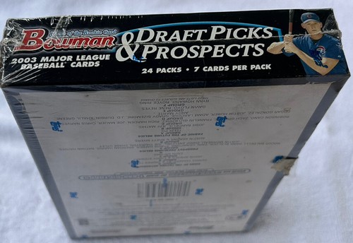 2003 BOWMAN BASEBALL DRAFT PICKS & PROSPECTS FACTORY SEALED HOBBY BOX 24 PACKS - Picture 5 of 6