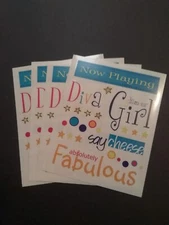 Creative Memories ~ Block Stickers ~ 4" x 5" ~ Diva Girls ~ Lot of Four