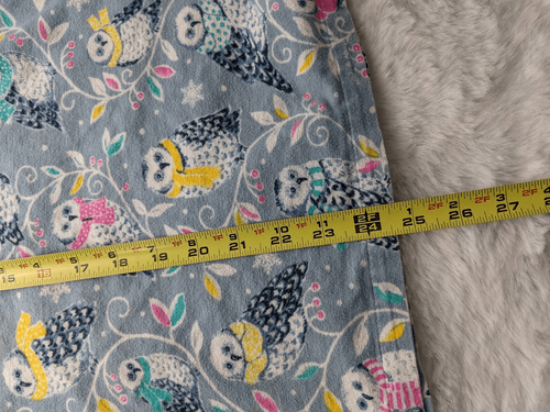 Nick & Nora Blue Owls Pajama Set Cotton Flannel Lounge Womens Size M Medium - Picture 8 of 15