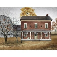 New Americana BILLY JACOBS OLD TAVERN HOUSE PICTURE Farmhouse Barn Wall Hanging