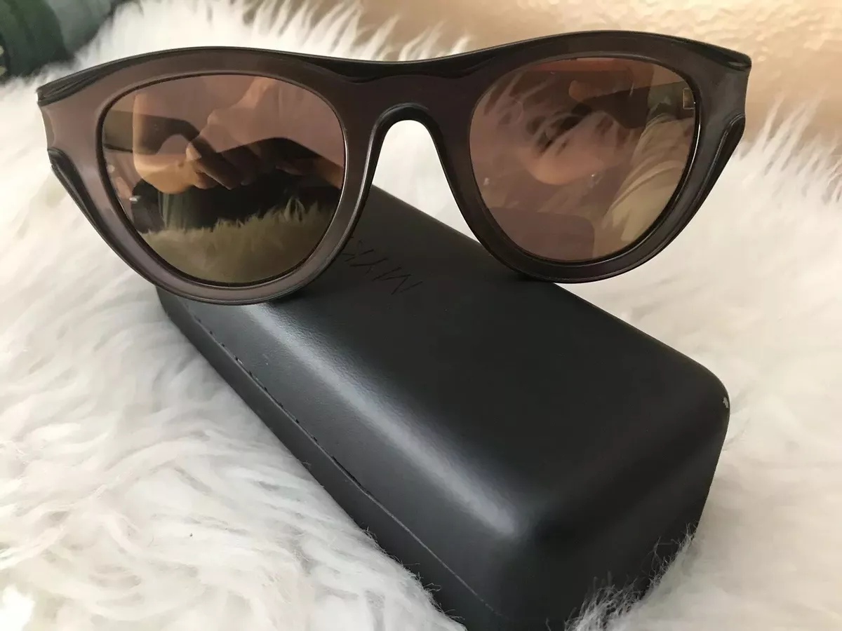 NEW Mykita MAISON MARTIN MARGIELA TAN AND BLACK SUNGLASSES UNISEX With Case