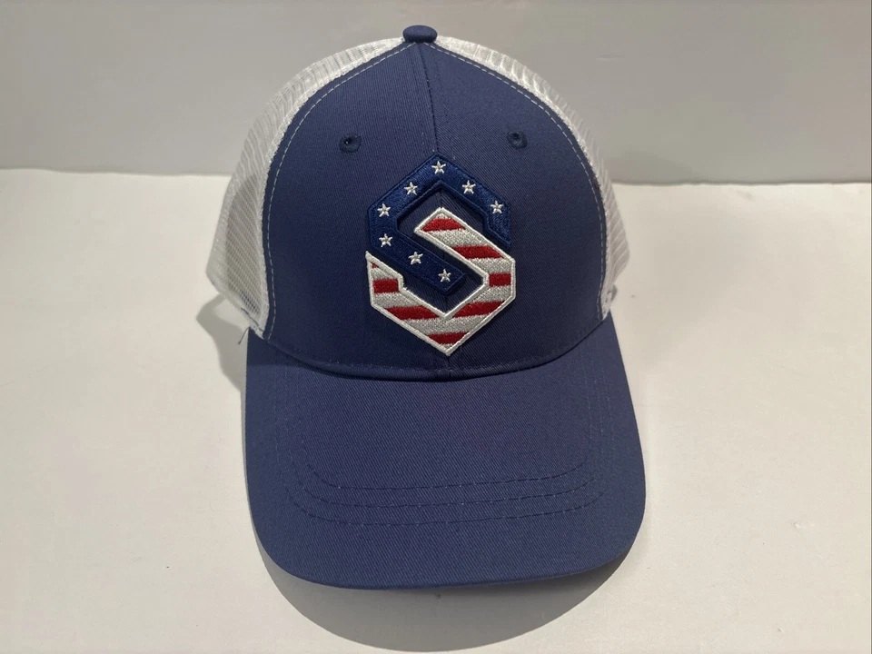 Gorra de béisbol ScentLok azul y blanco estrellas y rayas camionero ajustable nueva Foto 4 de 4