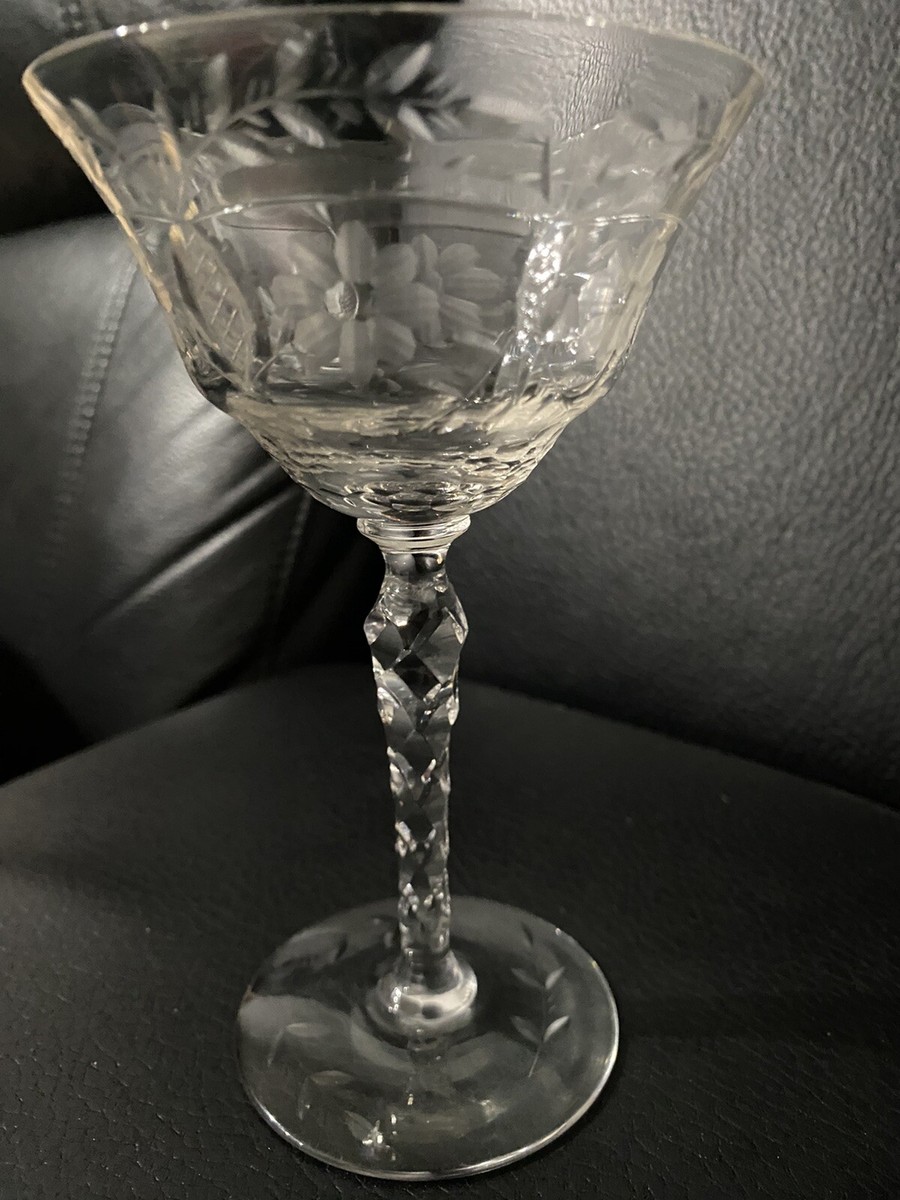 11 Antique Circa 1800s Hand etched cut carved lead crystal glass