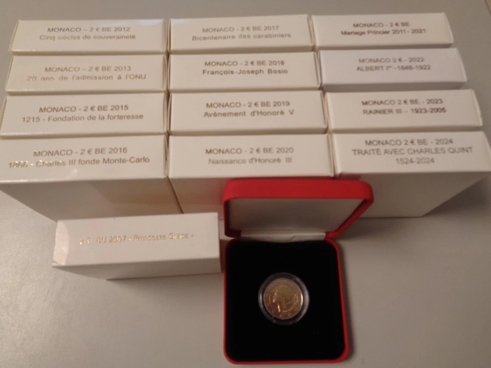 MONACO ab 2007 2024 - 2 Euro Gedenkmünzen in PP proof - JAHRGANG NACH WAHL - Bild 1 von 1