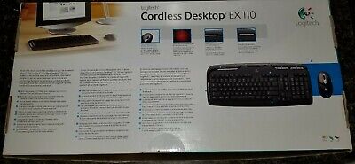 Beschrijvend Ga op pad Monnik Logitech Cordless Desktop EX110 Wireless Mouse &amp; Keyboard Tested  Working | eBay