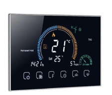CRONOTERMOSTATO DA INCASSO ELEGANTE WIFI TOUCH NERO SETTIMANALE 230V GEO-CRWI