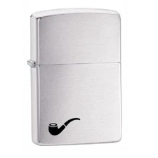Zippo Pipe Lighter Windproof Brushed Chrome (200PL)