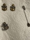 U.S. Navy Senior Cheif Petty Officer Lot Of Sterling Lapel Pins,tie Tacks