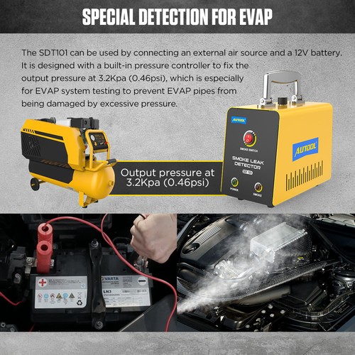 Automotive EVAP Smoke Machine Fuel Pipe System Diagnostic Smoke Leak Detector UK - Picture 6 of 17